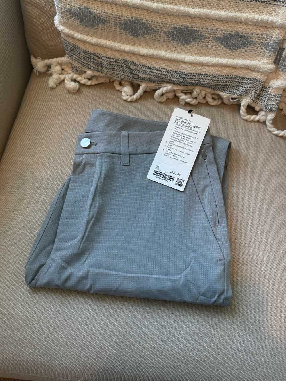 lululemon athletica Men’s Light Gray Performance Chinos